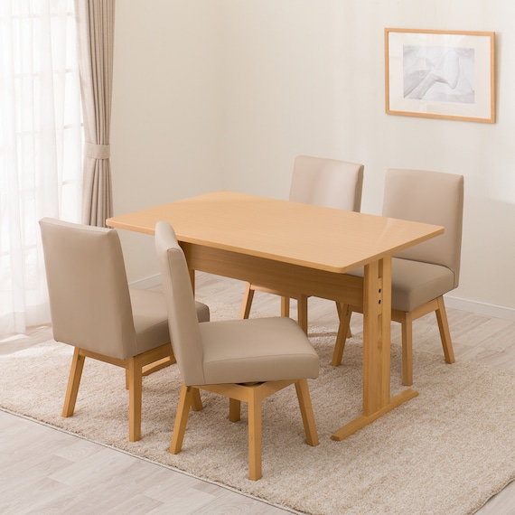 ダイニングテーブル5点セット(TLEG SI01 GN 120/回転式 SI01B GN) 2枚目画像