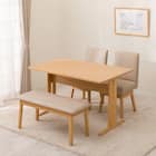 ダイニングテーブル4点セット(TLEG SI01 GN 120/回転式 SI01B GN/ベンチ GN) 2枚目画像