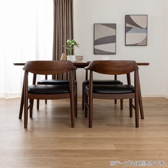 ダイニングチェア(GE001 WN/BK)【島忠ホームズ商品】 9枚目画像