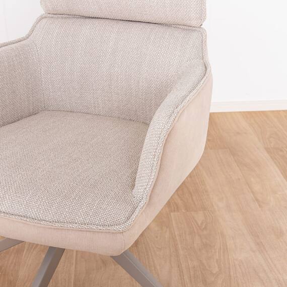 回転式 肘付きダイニングチェア(ジョリ BE)【島忠ホームズ商品】 9枚目画像