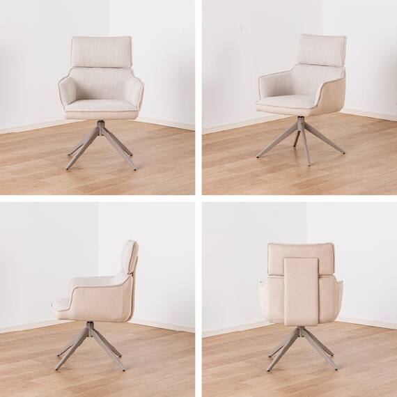 回転式 肘付きダイニングチェア(ジョリ BE)【島忠ホームズ商品】 13枚目画像