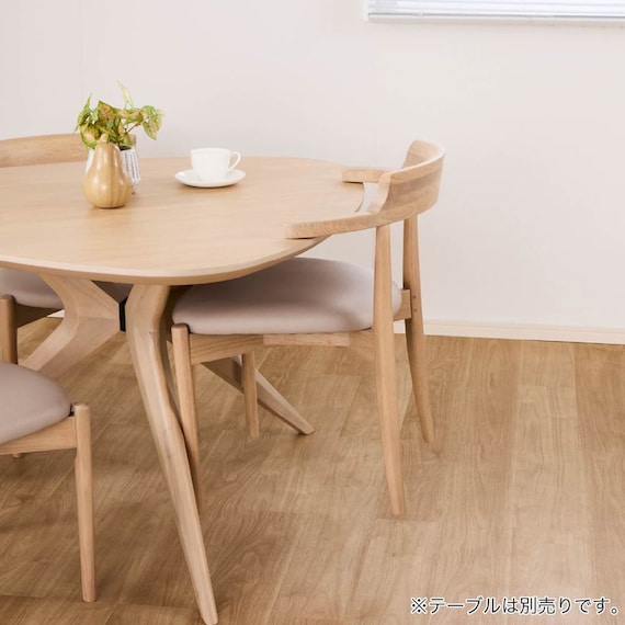 肘付きダイニングチェア(クロスタイム 003 WW)【島忠ホームズ商品】 5枚目画像