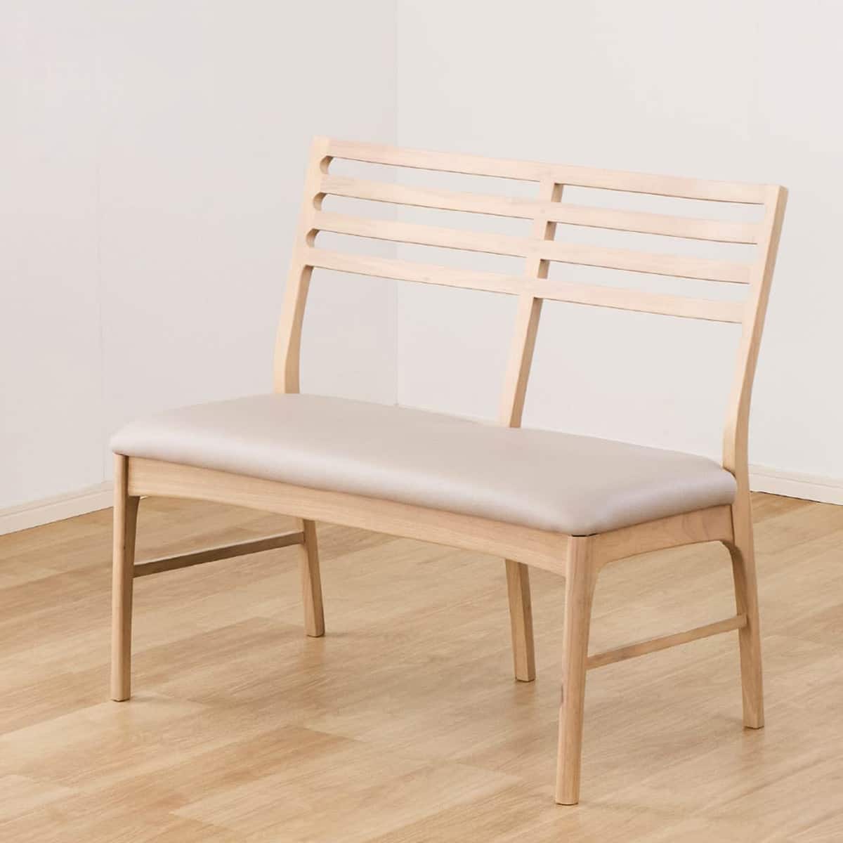背もたれ付きベンチ(クロスタイム 001 WW)【島忠ホームズ商品