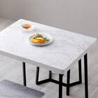 大理石調ダイニング3点セット (MRD ホワイト) 10枚目画像