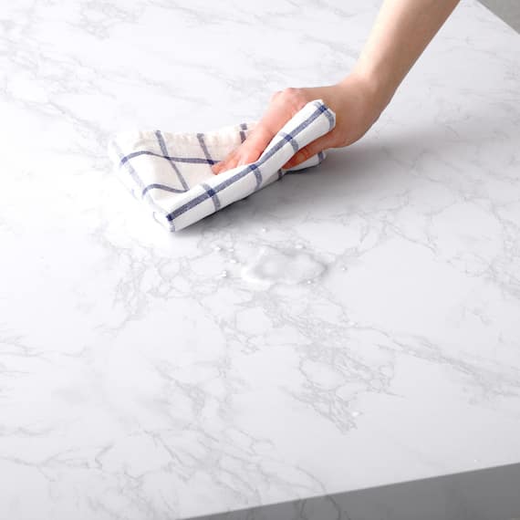 大理石調ダイニング3点セット (MRD ホワイト) 11枚目画像