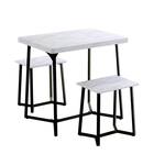 大理石調ダイニング3点セット (MRD ホワイト) 13枚目画像