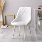 大人かわいいダイニングチェア (WH) 1枚目画像