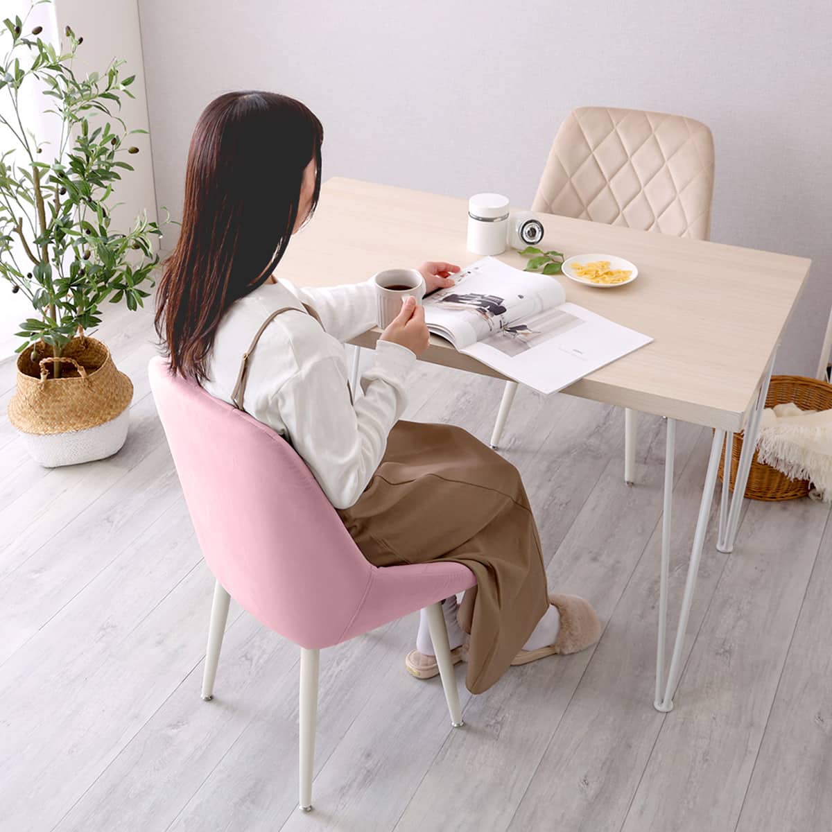 大人かわいいダイニングチェア (PK) | ニトリネット【公式】 家具