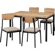 ダイニングテーブル5点セット(OT003 120 MBR BK)