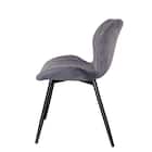 ダイニングチェア2脚セット (GD ダークグレー) 3枚目画像