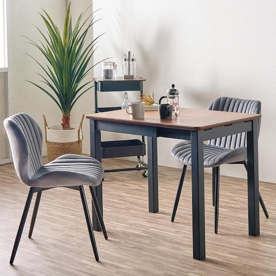 ダイニングチェア2脚セット (GD ダークグレー) 5枚目画像