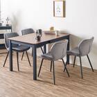 ダイニングチェア2脚セット (GD ダークグレー) 6枚目画像