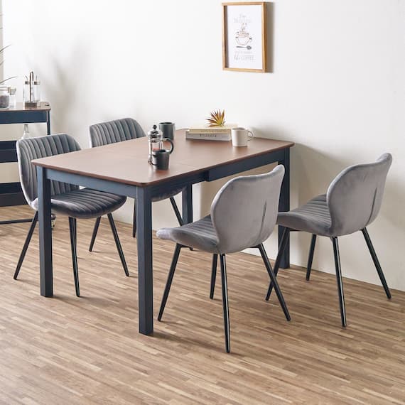 ダイニングチェア2脚セット (GD ダークグレー) 6枚目画像