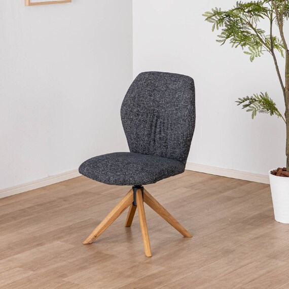 ダイニングチェア(エイムズ 回転式 NA/BK)【島忠ホームズ商品】 1枚目画像