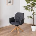 ダイニングチェア(エイムズ 回転肘付き NA/BK)【島忠ホームズ商品】 1枚目画像