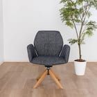 ダイニングチェア(エイムズ 回転肘付き NA/BK)【島忠ホームズ商品】 8枚目画像