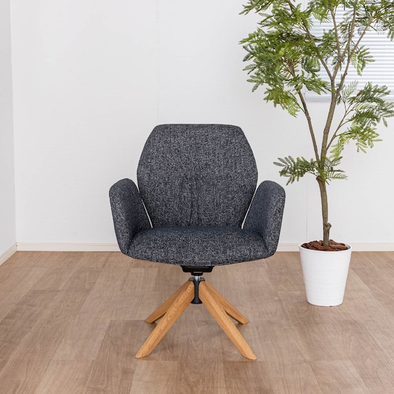 ダイニングチェア(エイムズ 回転肘付き NA/BK)【島忠ホームズ商品】 8枚目画像