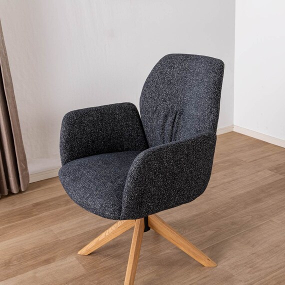 ダイニングチェア(エイムズ 回転肘付き NA/BK)【島忠ホームズ商品】 10枚目画像