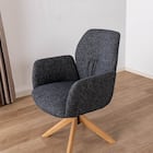 ダイニングチェア(エイムズ 回転肘付き NA/BK)【島忠ホームズ商品】 10枚目画像