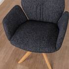 ダイニングチェア(エイムズ 回転肘付き NA/BK)【島忠ホームズ商品】 12枚目画像