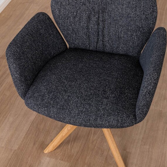 ダイニングチェア(エイムズ 回転肘付き NA/BK)【島忠ホームズ商品】 12枚目画像