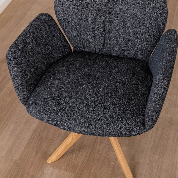 ダイニングチェア(エイムズ 回転肘付き NA/BK)【島忠ホームズ商品】 12枚目画像