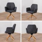 ダイニングチェア(エイムズ 回転肘付き NA/BK)【島忠ホームズ商品】 15枚目画像