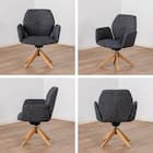 ダイニングチェア(エイムズ 回転肘付き NA/BK)【島忠ホームズ商品】 15枚目画像