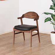 肘付きダイニングチェア(ルート002 WN/BK)【島忠ホームズ商品】