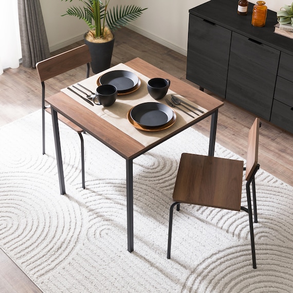 木目調ダイニング3点セット (CD01 ミドルブラウン) 1枚目画像