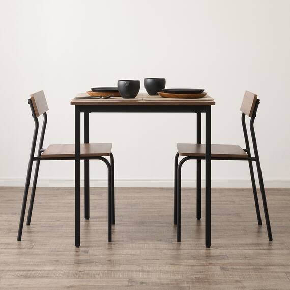 木目調ダイニング3点セット (CD01 ミドルブラウン) 11枚目画像