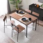 木目調ダイニング5点セット (CD01 ミドルブラウン) 1枚目画像