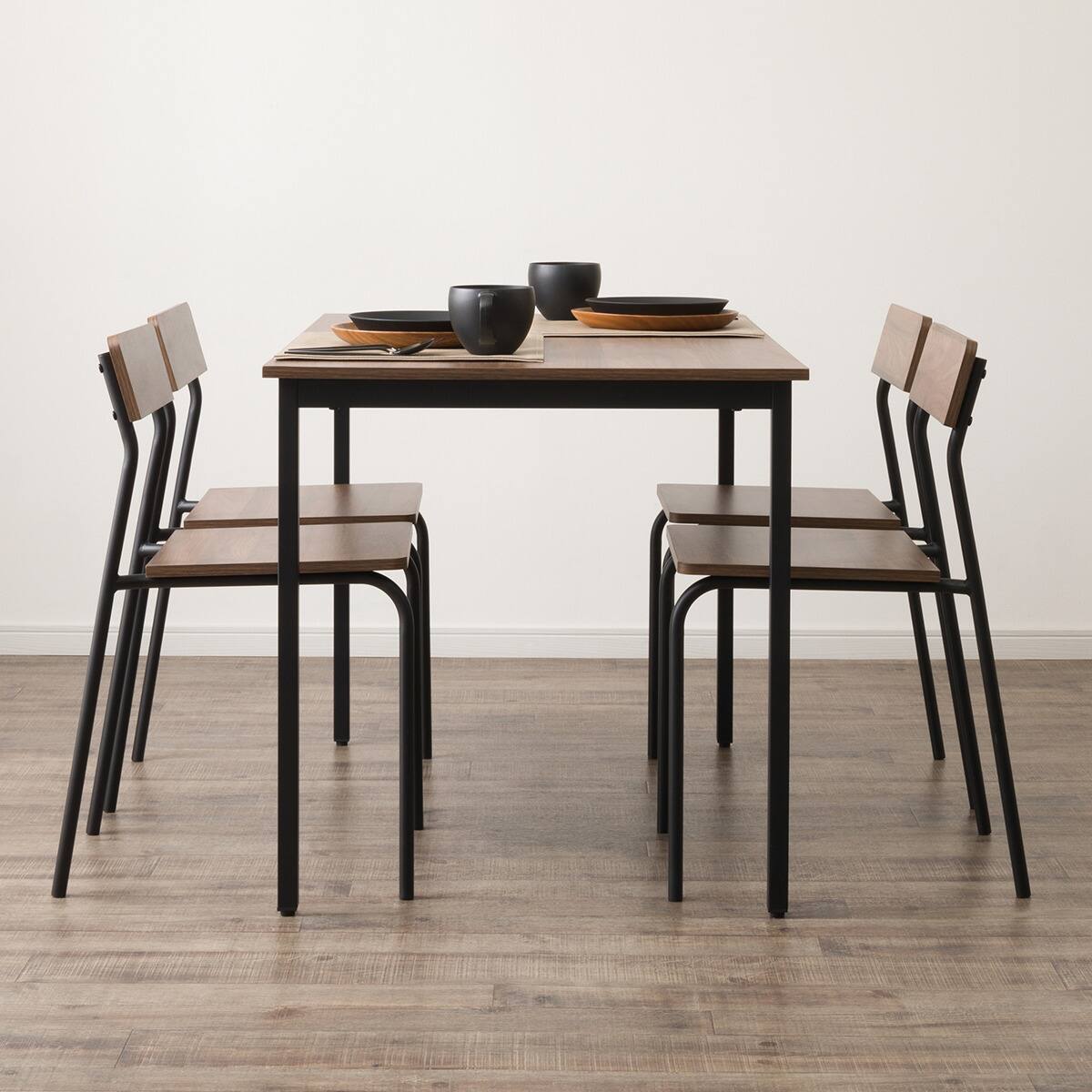 木目調ダイニング5点セット (CD01 ミドルブラウン) | ニトリネット