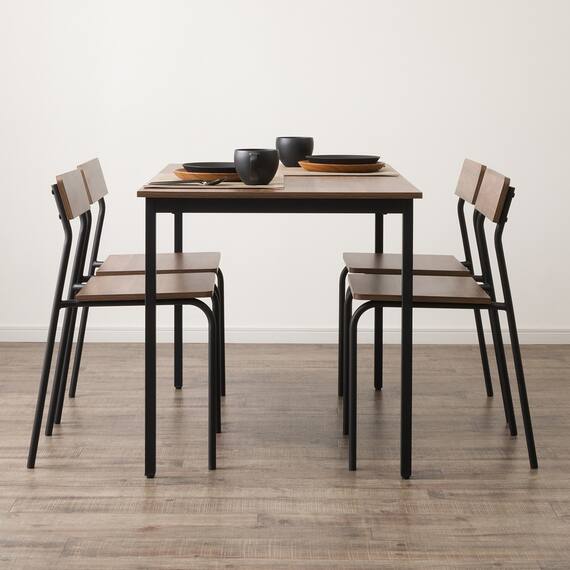 木目調ダイニング5点セット (CD01 ミドルブラウン) 11枚目画像