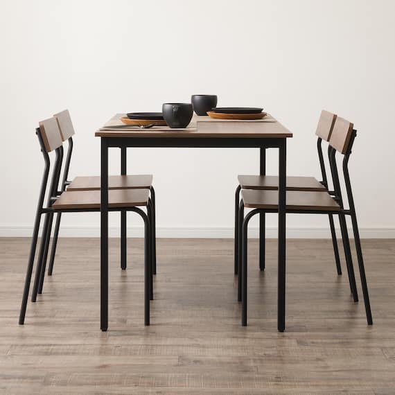 木目調ダイニング5点セット (CD01 ミドルブラウン) 11枚目画像