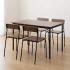 木目調ダイニング5点セット (CD01 ミドルブラウン) 12枚目画像