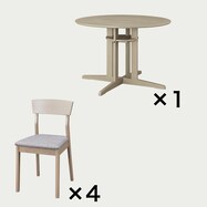 ダイニングテーブル5点セット(SJ601N 円形 105)