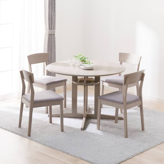 ダイニングテーブル5点セット(SJ601N 円形 105 GY) 1枚目画像