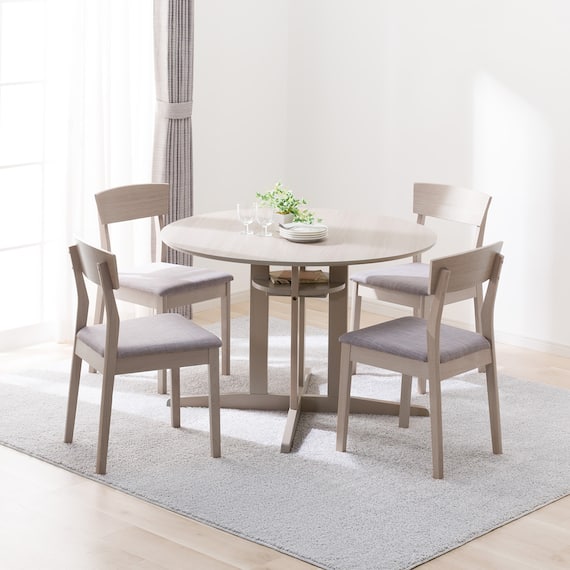 ダイニングテーブル5点セット(SJ601N 円形 105 GY) 1枚目画像