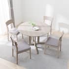 ダイニングテーブル5点セット(SJ601N 円形 105 GY) 6枚目画像