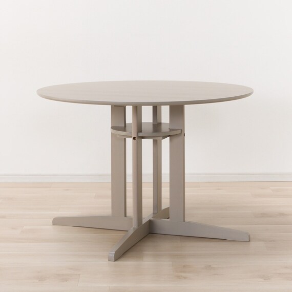 ダイニングテーブル5点セット(円形 105 SJ601N/DC回転式 GY) 3枚目画像