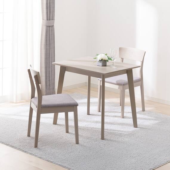 ダイニングテーブル3点セット(SJ601N 4LEG 78/60 GY) 1枚目画像