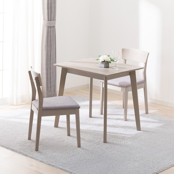 ダイニングテーブル3点セット(SJ601N 4LEG 78/60 GY) 1枚目画像