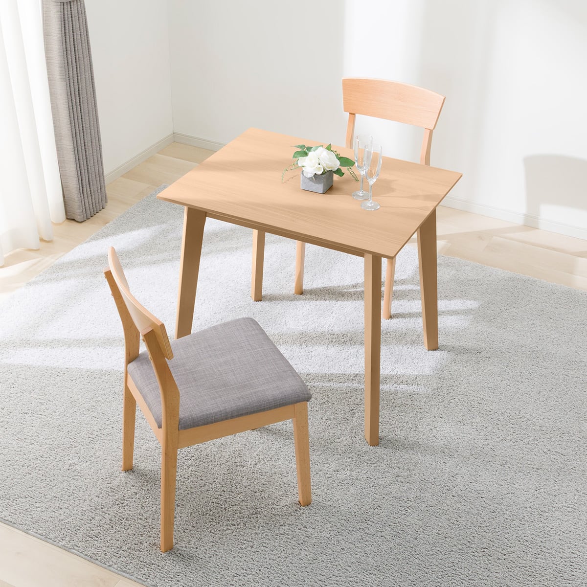 ダイニングテーブル3点セット(SJ601N 4LEG 78/60 NA) | ニトリネット