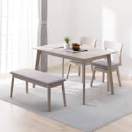 ダイニングテーブル4点セット(DT 4LEG 120 SJ601N/DC回転式/ベンチ)