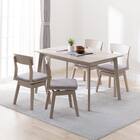 ダイニングテーブル5点セット(DT 4LEG 120 SJ601N/DC回転式 GY) 1枚目画像