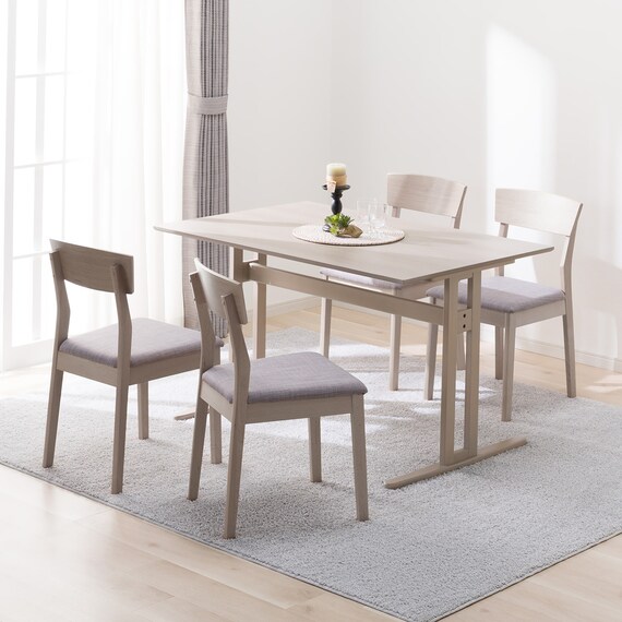 ダイニングテーブル5点セット(DT T-LEG 120 SJ601N/DC GY） 1枚目画像