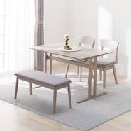 ダイニングテーブル4点セット(DT T-LEG 120 SJ601N/DC回転式/ベンチ)