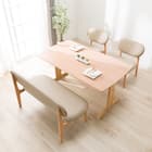 リビングダイニング4点セット(RX001 テーブル140 NA/1P・2Pチェア NA/BE) 1枚目画像