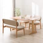 リビングダイニング4点セット(RX001 テーブル140 NA/1P・2Pチェア NA/BE) 8枚目画像